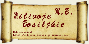 Milivoje Bosiljkić vizit kartica